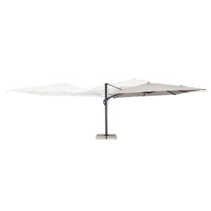 Ombrellone Aries 400 x 400 antracite telo naturale – Bizzotto - immagine 5