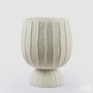 Vaso Righe Bombato bianco H.45 cm - EDG