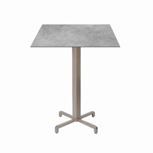 Tavolo high 70x70 cm tortora piano HPL cemento - Nardi
