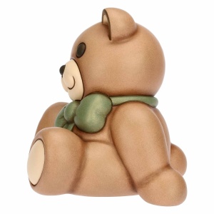 Teddy con Fiocco verde in Ceramica grande - THUN - immagine 3