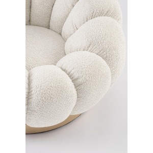 Poltrona Girevole Florel Bouclè écru - Bizzotto - immagine 3