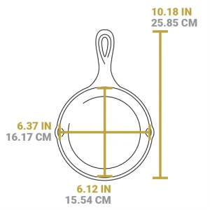 Padella in Ghisa decoro Lupo Ø 16.5 cm - Lodge - immagine 5