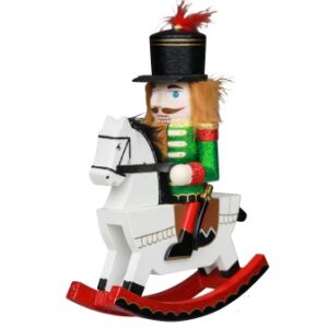 Schiaccianoci in Legno su Cavallo bianco 25 cm - Schulte