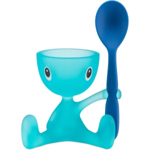 Portauovo con spargisale e cucchiaino Cico azzurro - Alessi - immagine 5