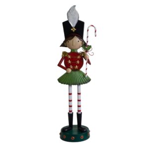 Statua Bimba con Bastone in Metallo H.104 cm - Vacchetti