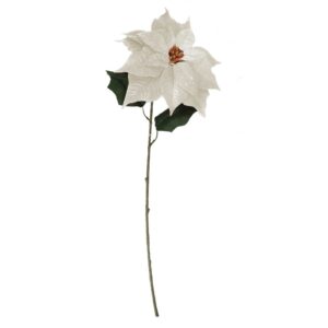 Fiore Stella di Natale bianco 30x70 cm - Vacchetti