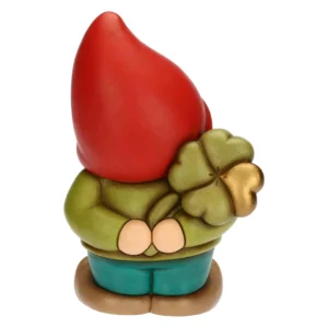 Gnomo Oliver con Quadrifoglio in Ceramica maxi - Thun - immagine 4