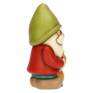 Gnomo Oliver con Cerbiatto Amy in Ceramica medio - Thun - immagine 5