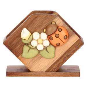 Portatovaglioli Country Bloom in Legno e Ceramica - THUN