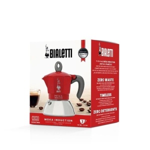 Moka Induction 2 Tazze rosso - Bialetti - immagine 5