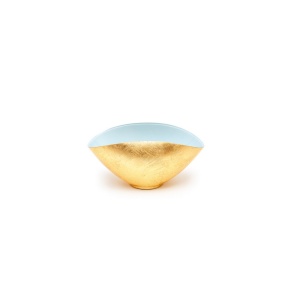 Centrotavola Idria in Vetro bianco/oro - Sequenze