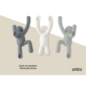 Set da 3 Ganci da parete Buddy - Umbra - immagine 5
