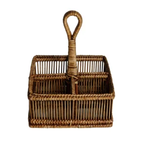 Porta Condimenti Rain in Rattan 22x22x24 cm - Simple Day