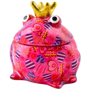 Barattolo Ranocchio cuori rosa H.25 cm - Pomme Pidou