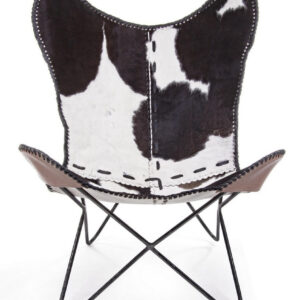 Poltrona Buffalo in Pelle bianco/marrone - Bizzotto - immagine 5
