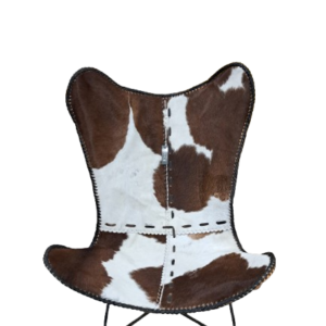 Poltrona Buffalo in Pelle bianco/marrone - Bizzotto