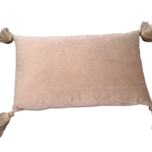 Cuscino con Nappe in Velluto tortora - Fade