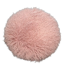 Cuscino Flossy in ecopelliccia rosa Ø50 cm - Bizzotto