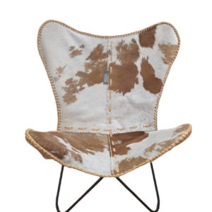 Poltrona Buffalo in Pelle bianco/marrone chiaro - Bizzotto