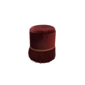Pouf Contenitore Vienna in Velluto Bordeaux piccolo - EDG - immagine 1