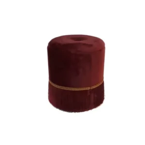 Pouf Contenitore Vienna in Velluto Bordeaux medio - EDG