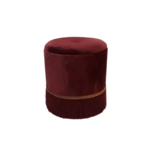 Pouf Contenitore Vienna in Velluto Bordeaux grande - EDG