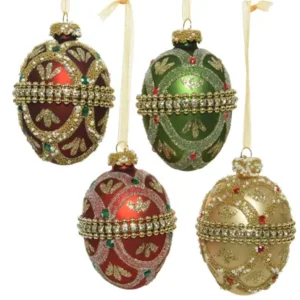 Uovo in Vetro in colori assortiti 6x8 cm - Kaemingk - immagine 1