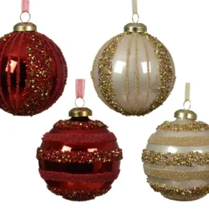 Sfera in Vetro in 4 versioni assortite d.8 cm - Kaemingk - immagine 1