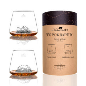Set di 2 Bicchieri Topografici Tofane & Marmolada - Alaskan Maker