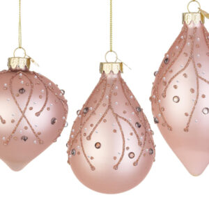 Addobbo Sakura in Vetro rosa con Cristalli 3 modelli - Bizzotto