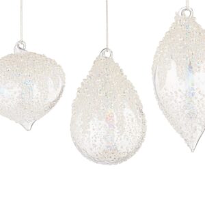 Addobbo Wink in Vetro Cristalli di Ghiaccio 3 modelli - Bizzotto