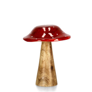 Fungo Jasper in Legno rosso Ø12x15h - Bizzotto