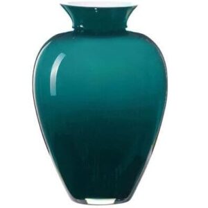 Vaso Aurora in Vetro ottanio h.38.5 cm - OnlyLux