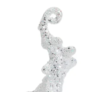 Addobbo Ghiacciolo con Glitter L.25 cm bianco - Kaemingk - immagine 6