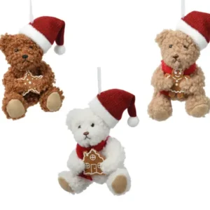 Addobbo Orsetto con Cappello in 3 colori - Kaemingk