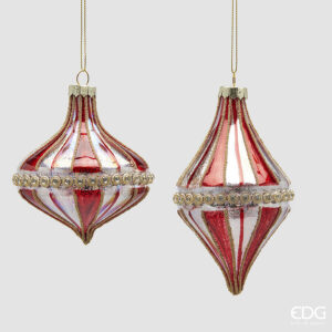 Addobbo Trottola a Righe bianco/rosso - EDG