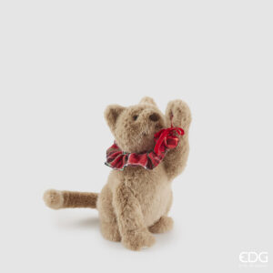 Decoro Gatto Zampa Alzata 26x25 cm - EDG