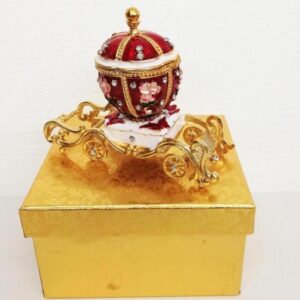 Scultura-Cofanetto Carrozza rossa 12x9 cm - B&B