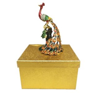 Scultura-Cofanetto Pavone su Trespolo - B&B