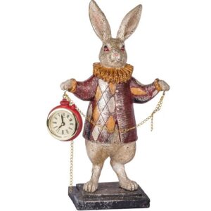 Scultura Coniglio con Orologio Funzionante h.30 cm - B&B