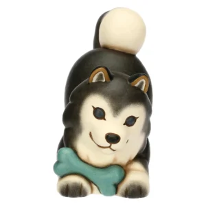 Cane Husky Polo con Osso in Ceramica medio - THUN