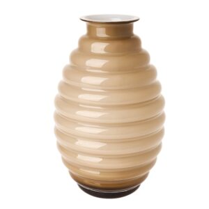 Vaso Anelli in Vetro tortora h.25 cm - OnlyLux