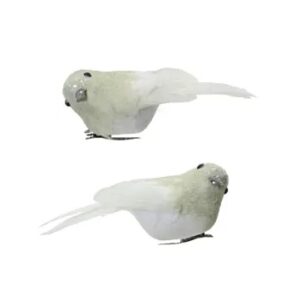 Uccello bianco e verde 2 mod.assortiti - Kaemingk