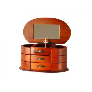 Portagioie in Legno con Carillon Ballerina - Il mondo dei carillon - immagine 3