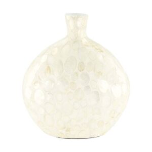 Vaso Bottiglia in Capiz 35x12x49 cm avorio - Dijk
