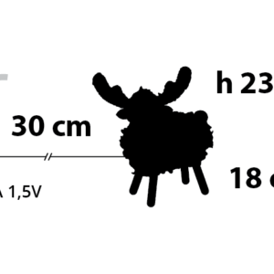 Pecorenna H23cm 32 MicroLed Dual Color 3AA - Lotti - immagine 14