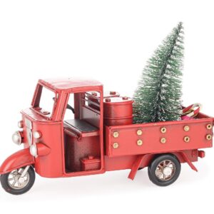 Apecar in Metallo rosso con Pino 17x13 cm - Bizzotto