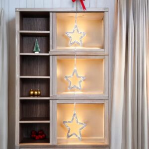 Decorazione Natalizia 3 Stelle H60cm PGS 50 MicroLed 2AA - Lotti