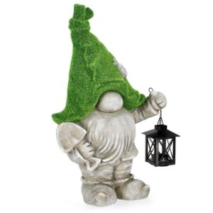 Scultura Gnomo con Lanterna 27x46 cm - Bizzotto