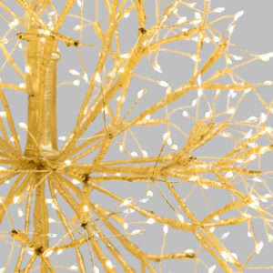 Ramo Sfera Ricco RICH Champagne ø40cm 576 MicroLED FlashLED con Ciuffi di Led 5m+ø40cm - Lotti - immagine 5